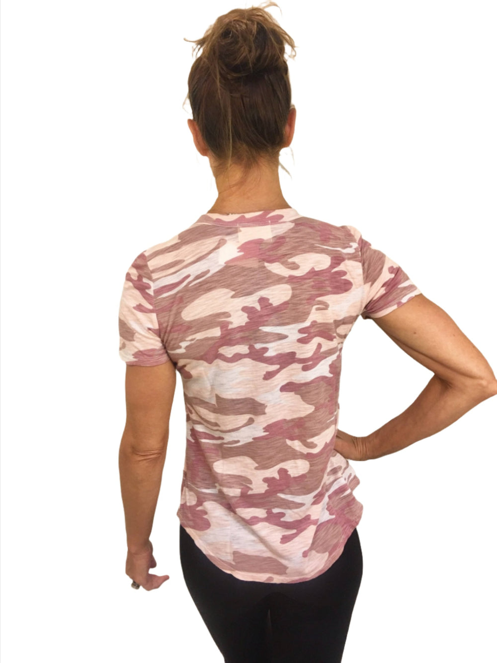 T.LA Pink Camouflage T-Shirt - Pink - rear view
