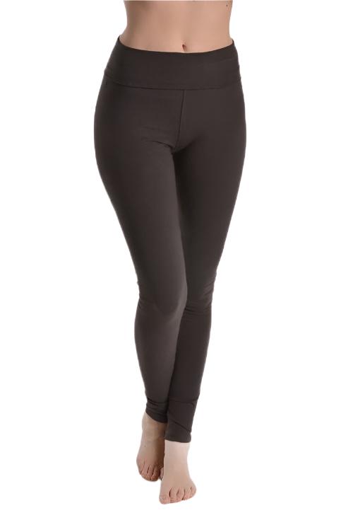 T-Party Roll Down Waist Legging CJ71163 - Brown - front view